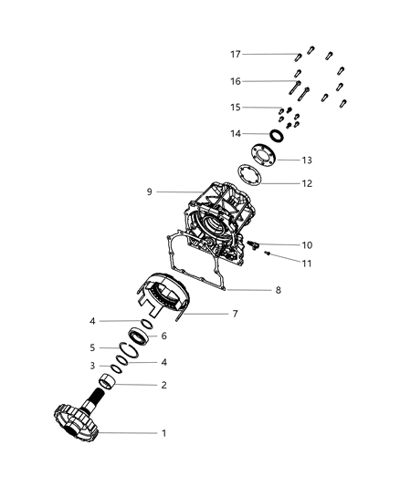 Snap Ring Diagram for 68019847AA