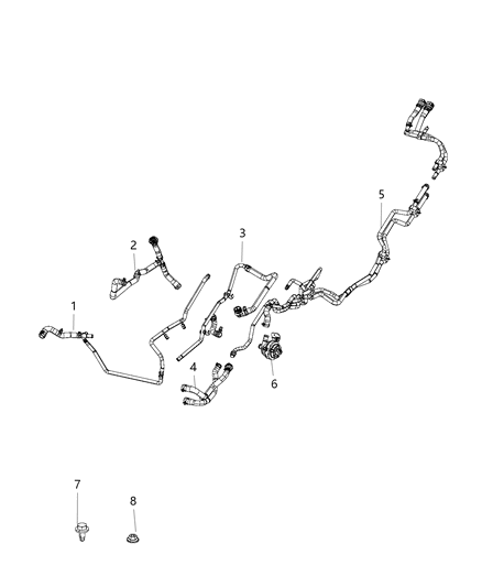 2008 Jeep Compass Hose Coolant Diagram for 68282203AD