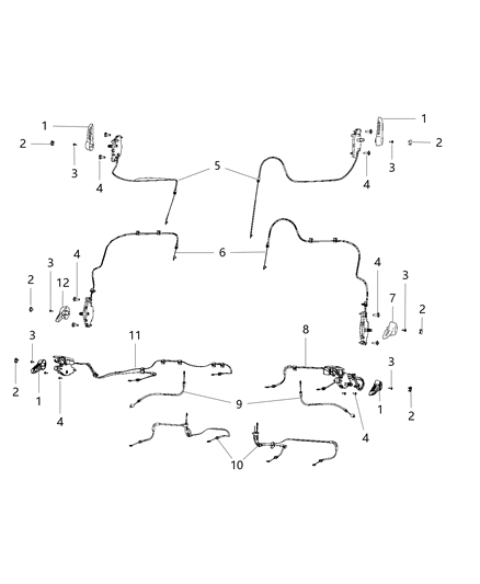 2012 Dodge Journey Handle Release Diagram for 1LL19XR4AA
