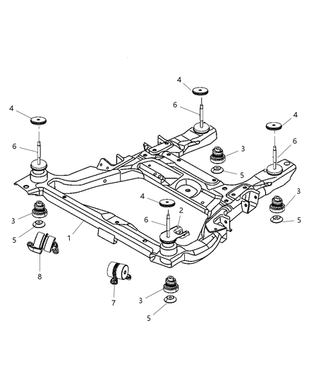 Cradle Front Suspension Diagram for 4743166AG