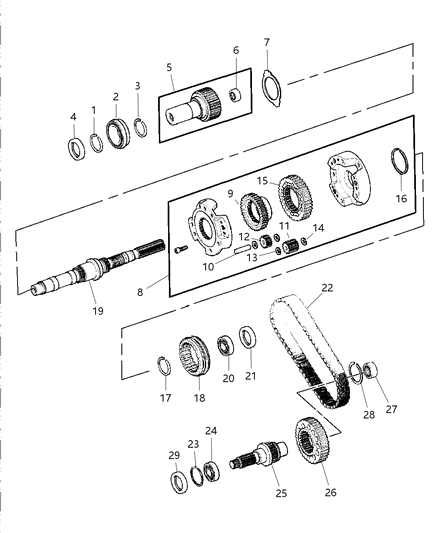 1996 Dodge Caravan Sleeve Mode Synchronizer Diagram for 5103269AA
