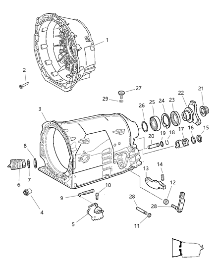 2022 Jeep Grand Cherokee L Case Transmission Serviced With Transmission Assembly Diagram for 5140845AA