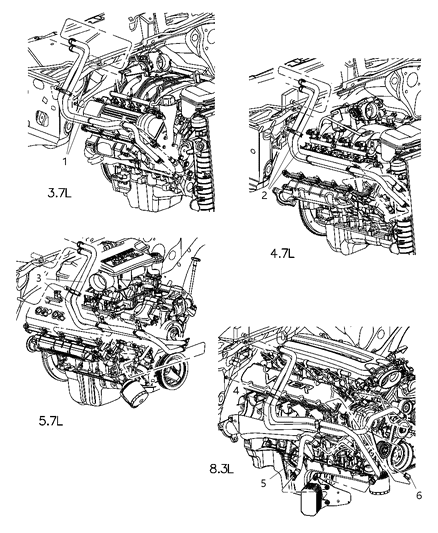 Hose Heater Supply Includes Supply And Return Hose Diagram for 55056671AB