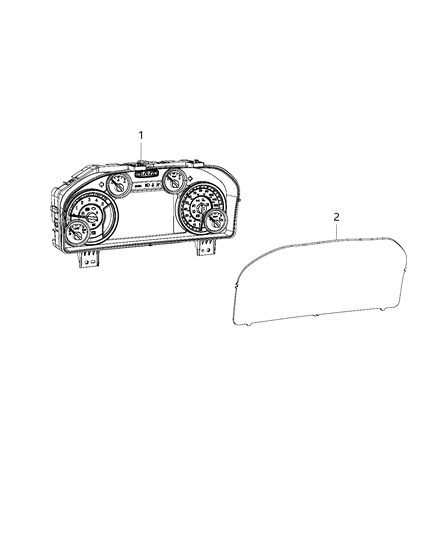 2019 Ram 3500 Cluster Instrument Panel Diagram for 68361608AF