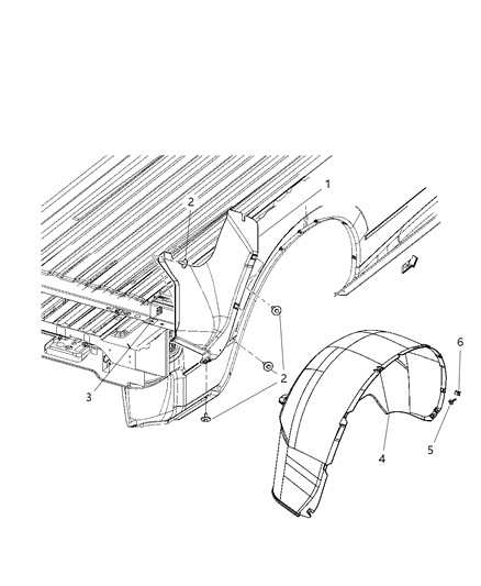 2003 Chrysler Concorde Shield Splash Diagram for 55277445AB