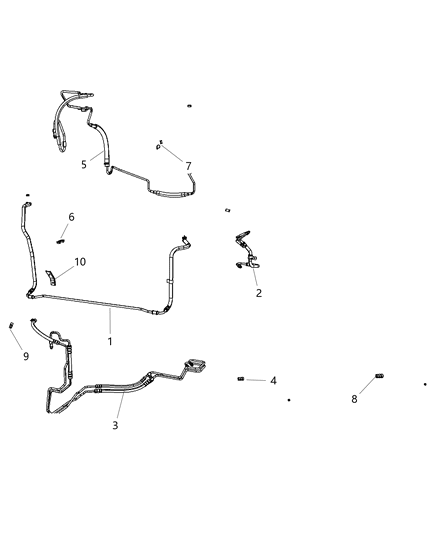 2001 Chrysler 300M Hose Power Steering Reservoir Diagram for 4743678AB