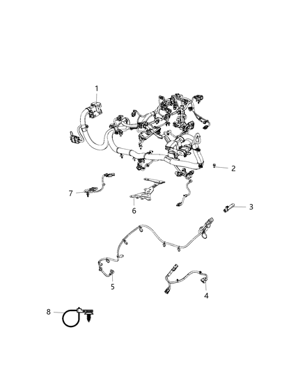2020 Chrysler 300 Wiring Oil Pressure Sensor Diagram for 68302333AB
