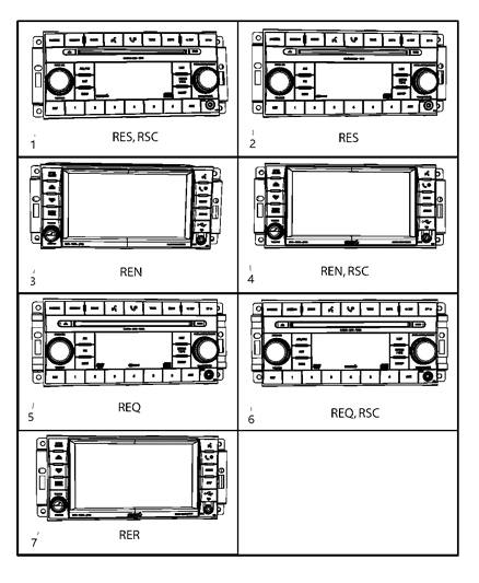 Radio Am / Fm / Dvd / Hdd / Mp3 / SDARS / Rear Camera Diagram for 5064244AH