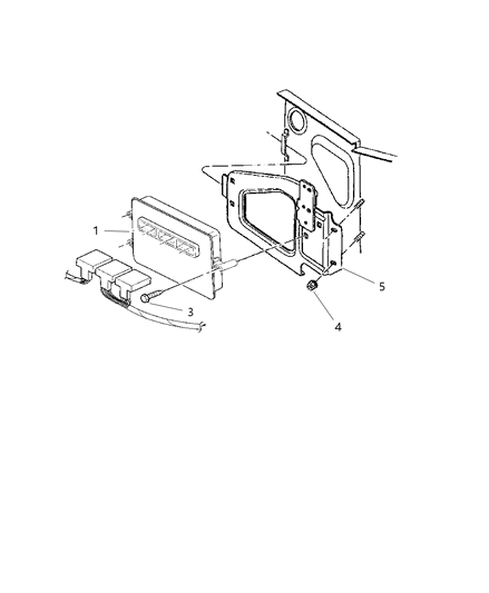 Module Powertrain Control Diagram for 56028555AB