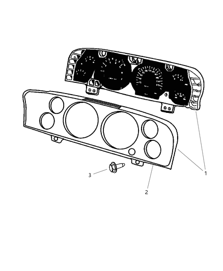 Cluster Instrument Panel Diagram for 56046304AG