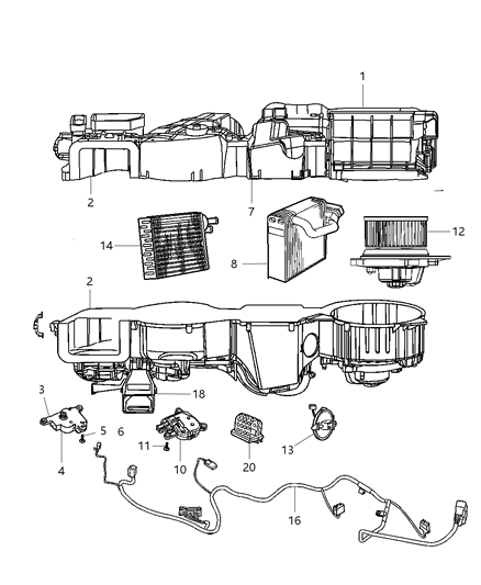 Motor Blower With Wheel Diagram for 4885612AB