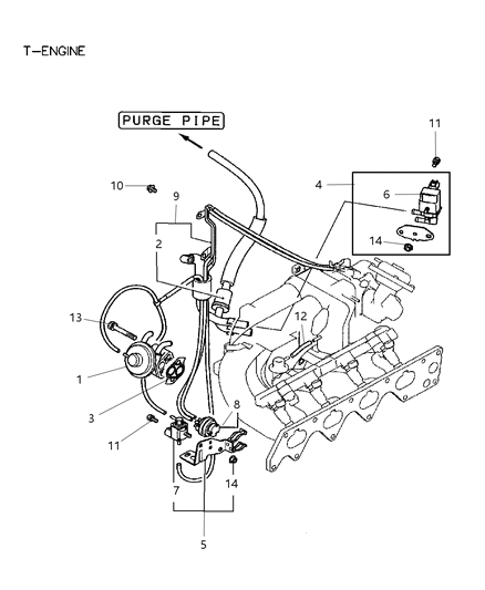 2013 Jeep Patriot Tube Vacuum Diagram for MR312385