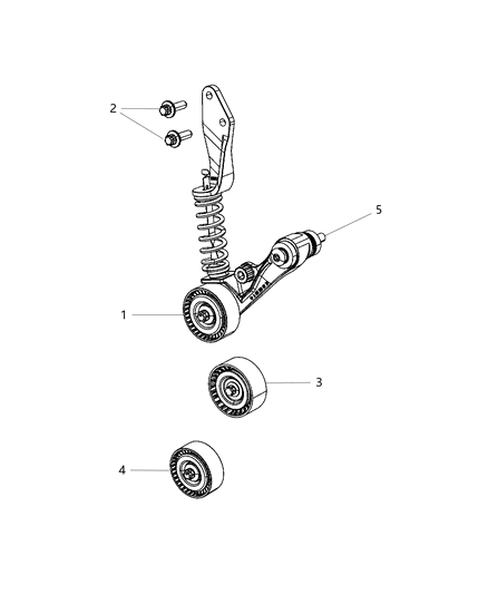 Tensioner Belt Diagram for 68131035AA