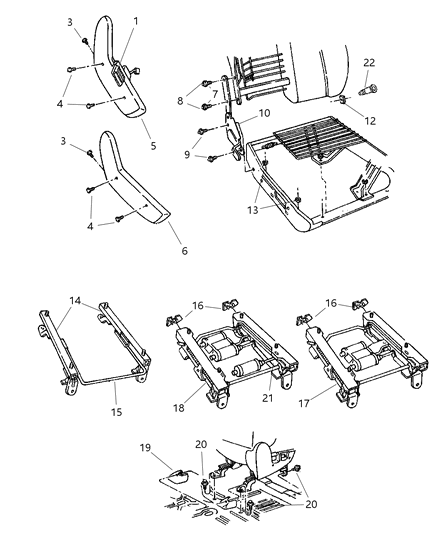 2023 Jeep Grand Cherokee Cover Power Seat Track Diagram for 5FZ19XDVAA