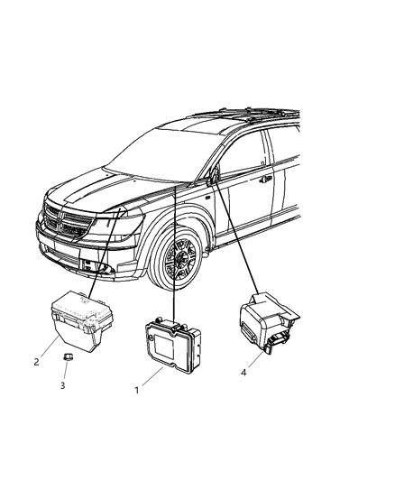 1999 Chrysler Town & Country Module Anti-Lock Brake System Diagram for 68038226AA
