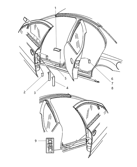 2003 Dodge Neon Label Diagram for 4656997AB