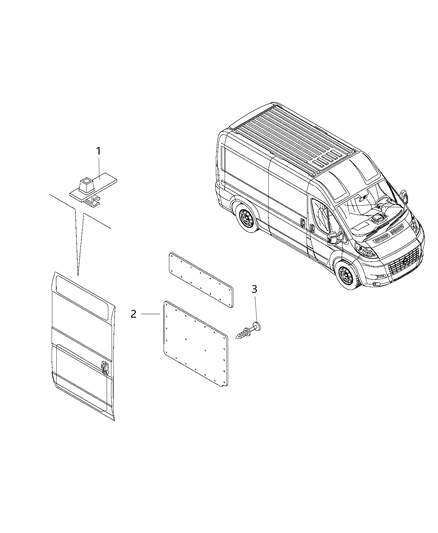 2016 Jeep Cherokee Push Pin Diagram for 6SC00LA6AA