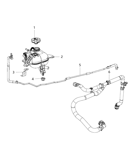 2017 Chrysler Pacifica Hose Reservoir Inlet Diagram for 68280321AD