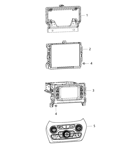 Bracket Radio Diagram for 68166085AA