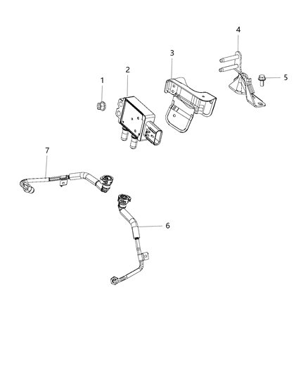 2009 Dodge Sprinter 3500 Tube Assembly Pressure Diesel Downstream, Front Diagram for 68084493AE