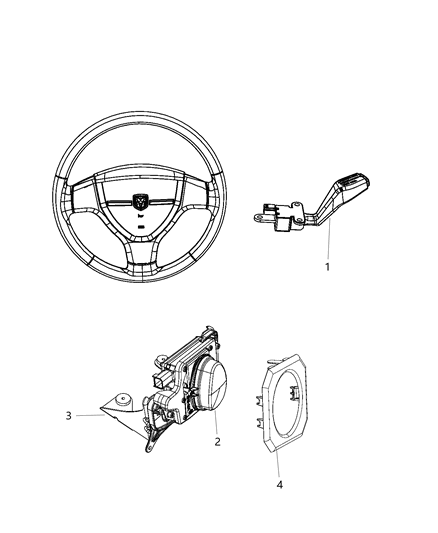 1995 Dodge B2500 Sensor And Bracket Adaptive Speed Control Module Diagram for 56054171AD