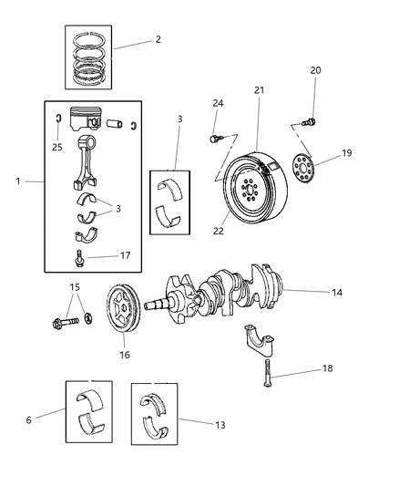 2025 Chrysler Pacifica Piston Pin And Rod Diagram for 5018627AA