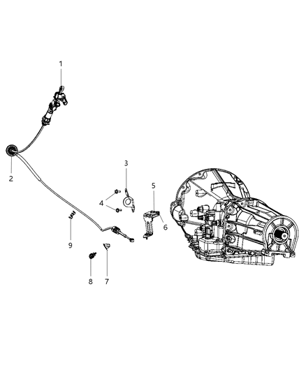 Cable Shift Diagram for 52107847AJ