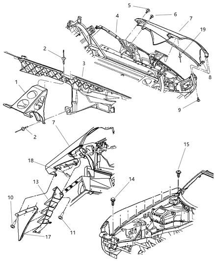 2005 Dodge Viper Support Fender Diagram for 4865636AD