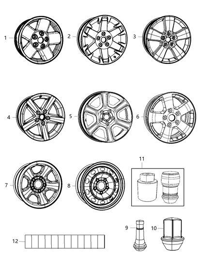 Wheel Aluminum Diagram for 1TQ79GSAAA