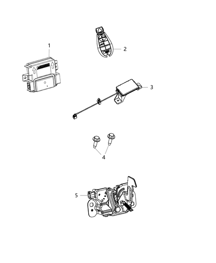 2002 Chrysler Sebring Receiver Hub Diagram for 56046808AH