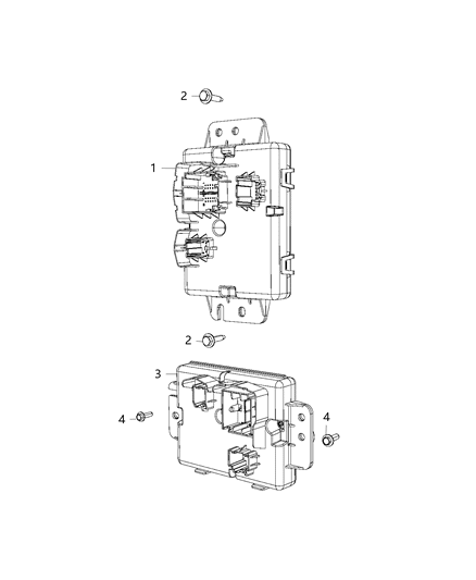 2011 Dodge Durango Module A/C And Heater Diagram for 68373078AC