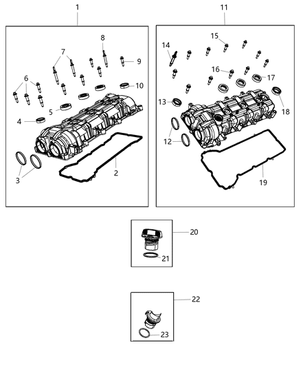 Cover Cylinder Head Left Diagram for 4893799AC