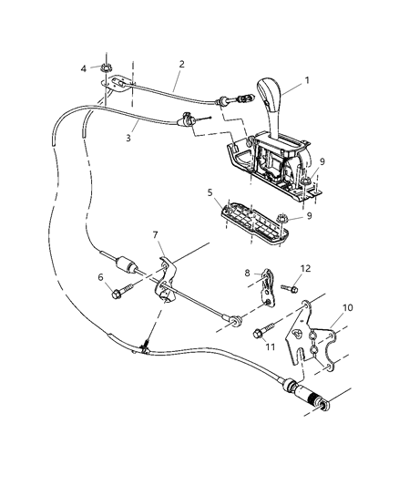 Gear Shift Assembly Diagram for 52109982AE
