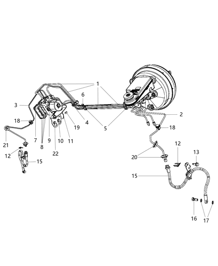 Module Anti-Lock Brake System Diagram for 68089576AA