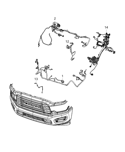 Wiring Front End Module Diagram for 52112323AE