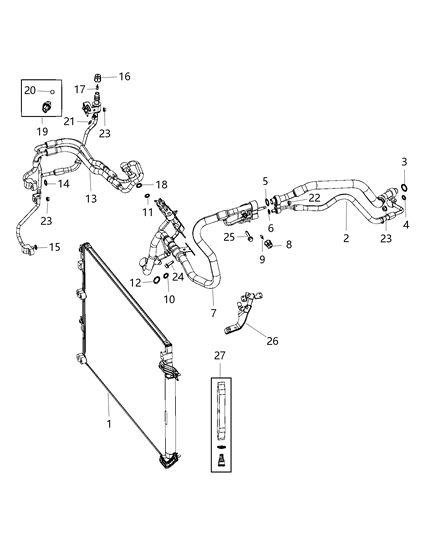 Line A/C Condenser Jumper Diagram for 68213143AD