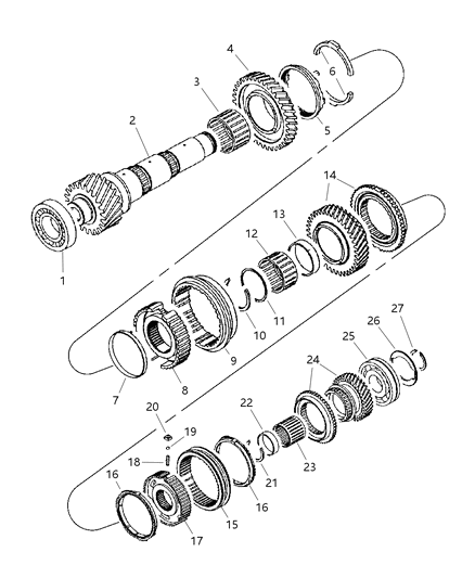 Spring Synchronizer Diagram for 5191710AA