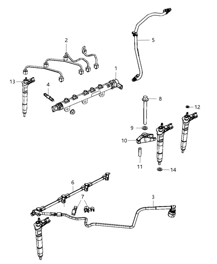 Injector Fuel Diagram for RX042029AA