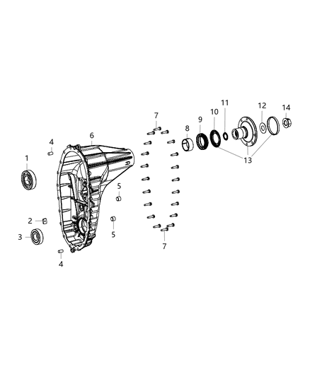 2019 Ram 4500 Bolt Diagram for 68055337AA