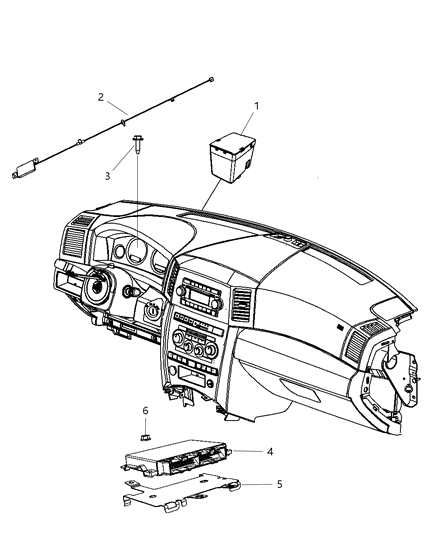 Receiver Wireless Ignition Node Diagram for 5026534AE