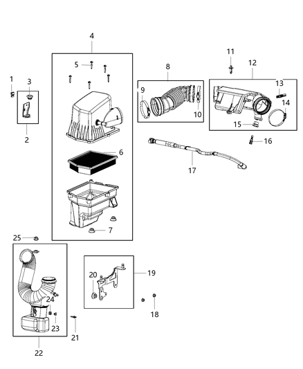 Air Cleaner Diagram for 52022352AC