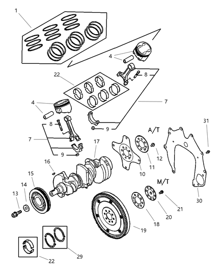 2015 Jeep Patriot Bolt, Crankshaft Pulley Center (14X49) Diagram for MD151793