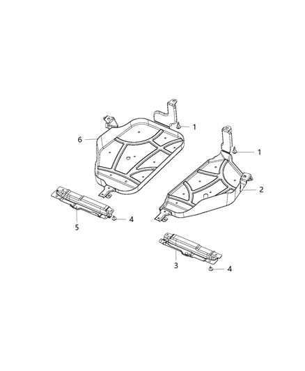 1990 Dodge Ram 50 Skid Plate Fuel Tank Diagram for 68149784AB