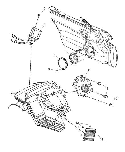 2004 Dodge Viper Amplifier Radio Diagram for 4865994AD