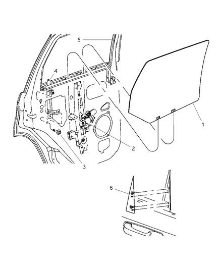 Applique Rear Door Diagram for 55396380AC