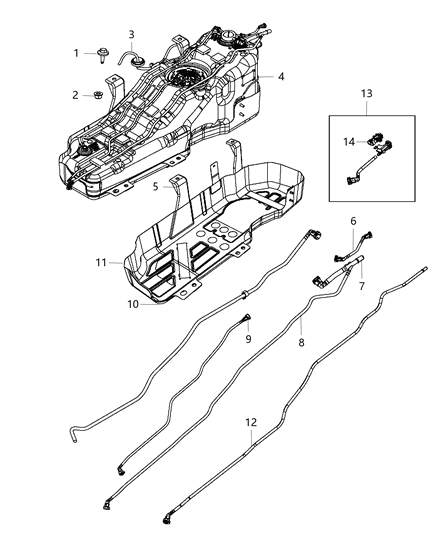 Tube Fuel Vapor Diagram for 5147092AA