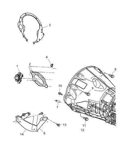 2023 Ram 1500 Classic Cover Engine Diagram for 52104339AC