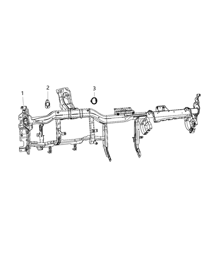 2020 Chrysler 300 Reinforcement Instrument Panel Diagram for 68346615AB