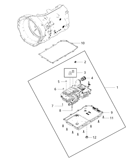 Valve Body Complete Diagram for 68144178AA