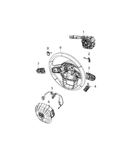 Switch Multifunction Clockspring Is Pia To This Part Diagram for 68518440AA
